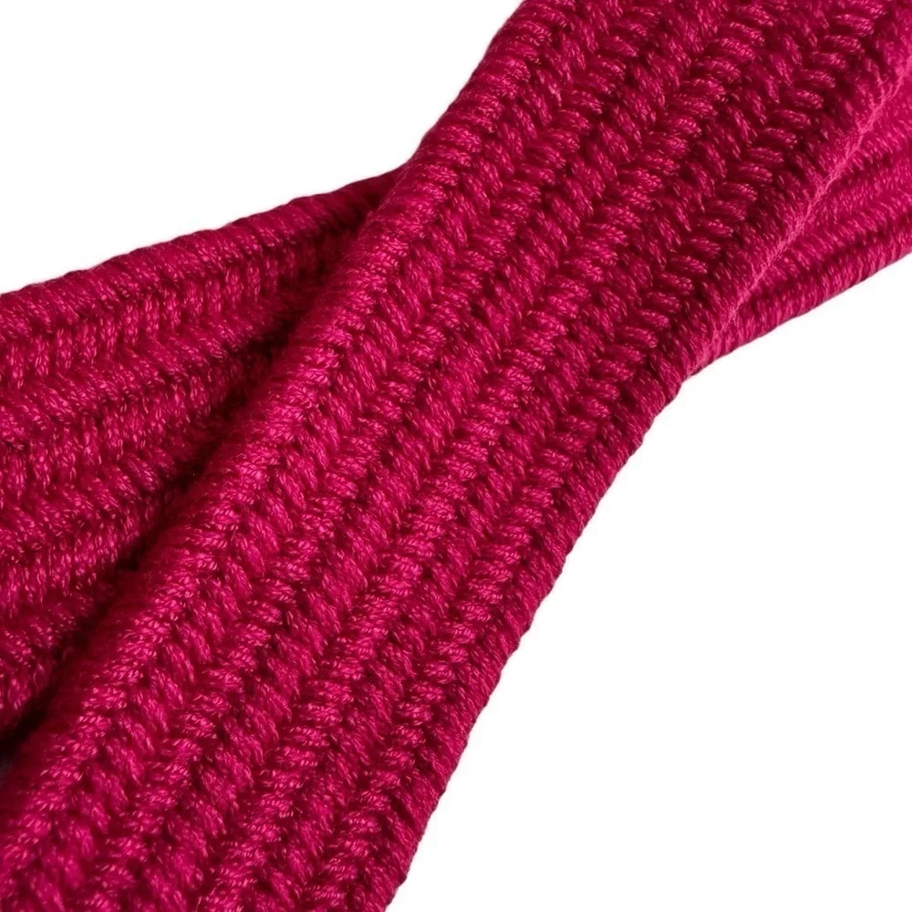 Talbots Woven Elastic Stretch Classic Braided Belt, Bright Pink, Medium